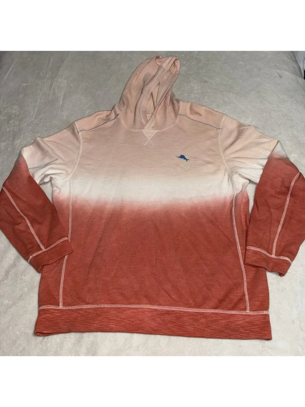 Tommy Bahama Men's Size XL Tropical Peach Tobago Bay Horizon Pullover Hoodie